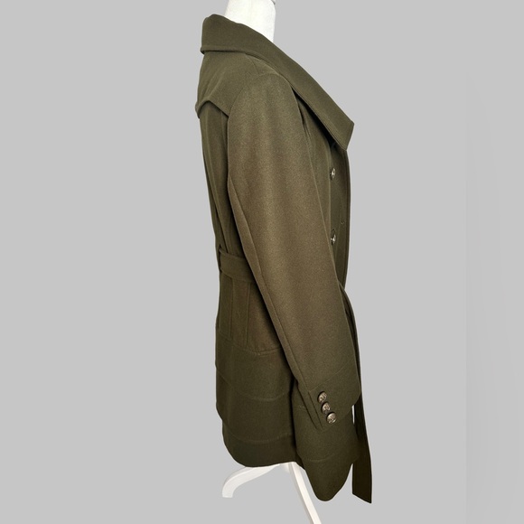 New York & Company Olive Trench Coat with Belt - Picture 7 of 13